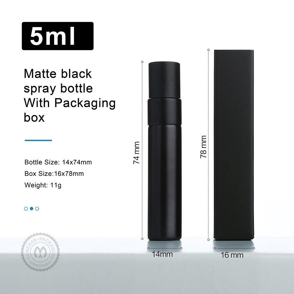 50/100pcs 5ml Matte Black Perf - Perfume Fragrance Difference ulasan dan harga