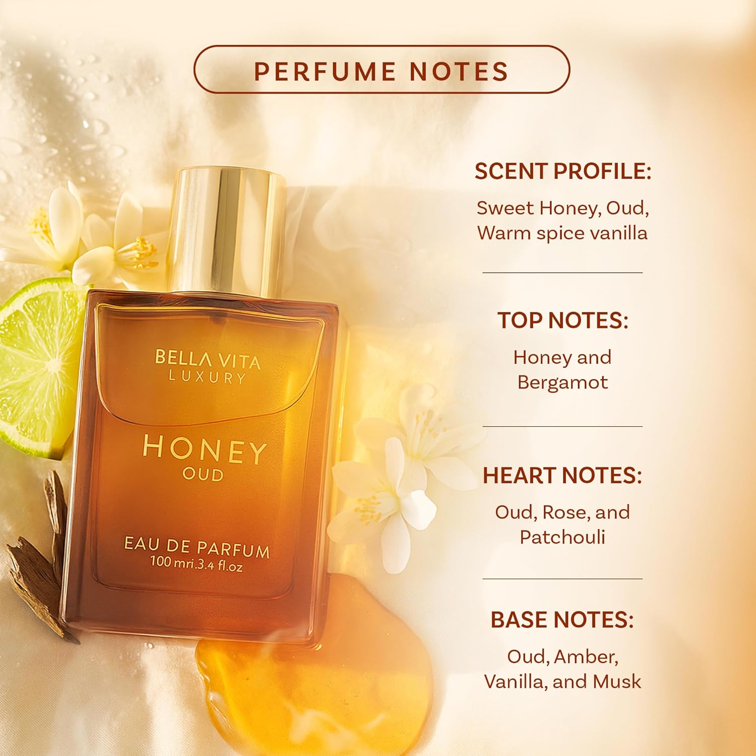 BellaVita Luxury Honey Oud EDP - Vanilla Perfume Oil ulasan dan harga